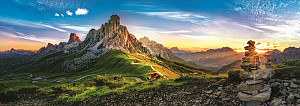 Passo di Giau, Dolomity: Panoramatické puzzle/1000 dílků