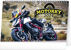 Kalendář 2024 stolní: Motorky, 23,1 × 14,5 cm