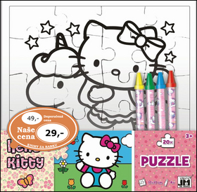 Hello Kitty omalovánkové puzzle